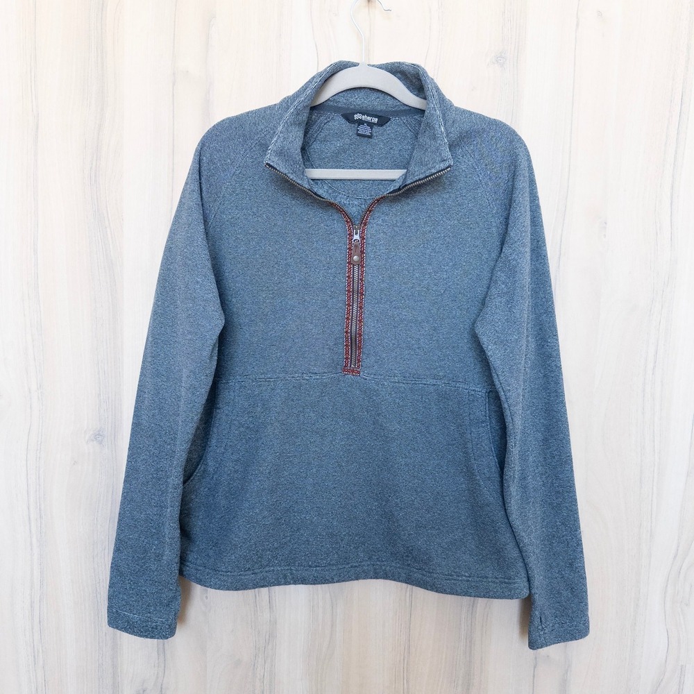 Sherpa Adventure Gear Womens Pullover Size XL Gray Fleece Granola Hiking Outdoor